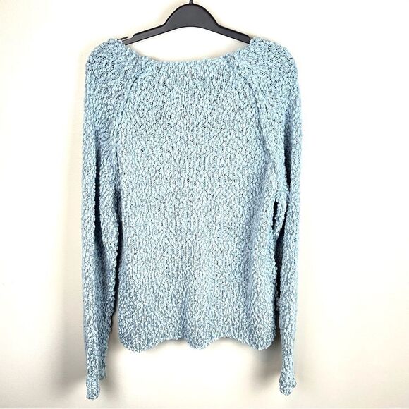 Pink Lily Said It Twice Blue Popcorn Sweater Small - Picture 4 of 6